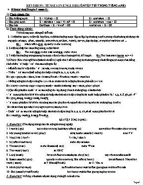 Tài liệu ôn tập thì trong tiếng Anh